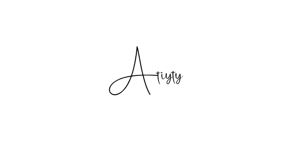 You can use this online signature creator to create a handwritten signature for the name Atiyty. This is the best online autograph maker. Atiyty signature style 4 images and pictures png