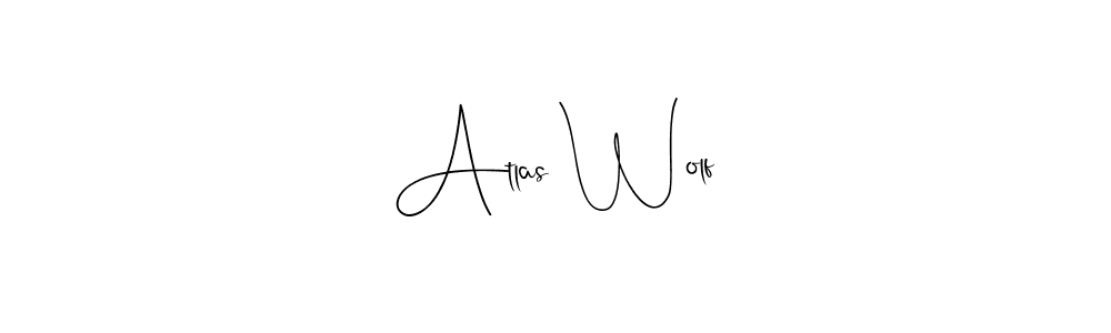 The best way (Andilay-7BmLP) to make a short signature is to pick only two or three words in your name. The name Atlas Wolf include a total of six letters. For converting this name. Atlas Wolf signature style 4 images and pictures png