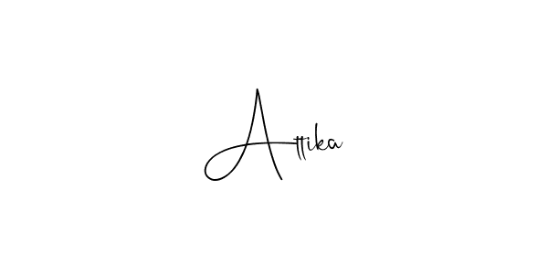 How to make Attika signature? Andilay-7BmLP is a professional autograph style. Create handwritten signature for Attika name. Attika signature style 4 images and pictures png