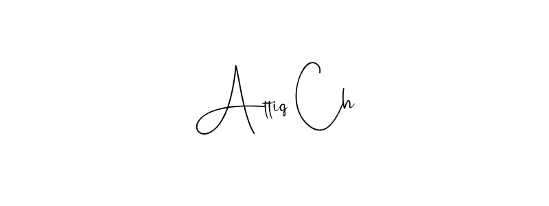 How to make Attiq Ch name signature. Use Andilay-7BmLP style for creating short signs online. This is the latest handwritten sign. Attiq Ch signature style 4 images and pictures png