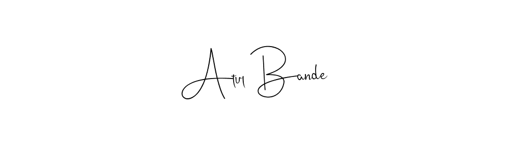 Use a signature maker to create a handwritten signature online. With this signature software, you can design (Andilay-7BmLP) your own signature for name Atul Bande. Atul Bande signature style 4 images and pictures png