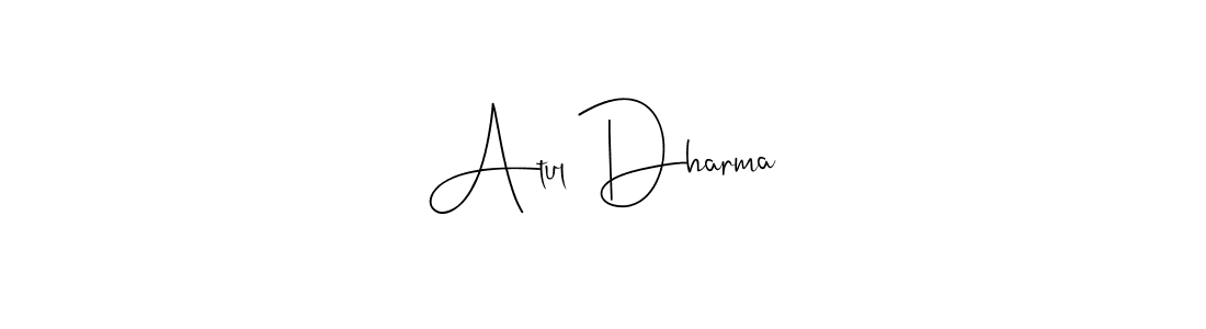 The best way (Andilay-7BmLP) to make a short signature is to pick only two or three words in your name. The name Atul Dharma include a total of six letters. For converting this name. Atul Dharma signature style 4 images and pictures png