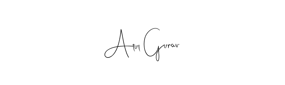 Andilay-7BmLP is a professional signature style that is perfect for those who want to add a touch of class to their signature. It is also a great choice for those who want to make their signature more unique. Get Atul Gurav name to fancy signature for free. Atul Gurav signature style 4 images and pictures png