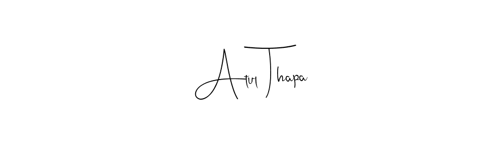 Use a signature maker to create a handwritten signature online. With this signature software, you can design (Andilay-7BmLP) your own signature for name Atul Thapa. Atul Thapa signature style 4 images and pictures png