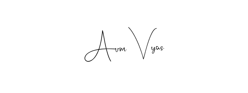This is the best signature style for the Aum Vyas name. Also you like these signature font (Andilay-7BmLP). Mix name signature. Aum Vyas signature style 4 images and pictures png