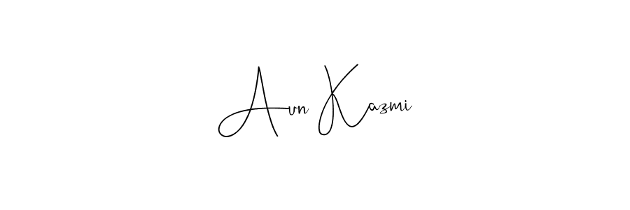 This is the best signature style for the Aun Kazmi name. Also you like these signature font (Andilay-7BmLP). Mix name signature. Aun Kazmi signature style 4 images and pictures png