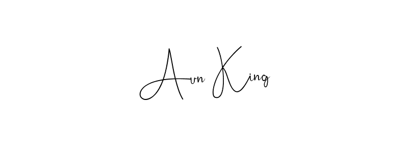 Also You can easily find your signature by using the search form. We will create Aun King name handwritten signature images for you free of cost using Andilay-7BmLP sign style. Aun King signature style 4 images and pictures png