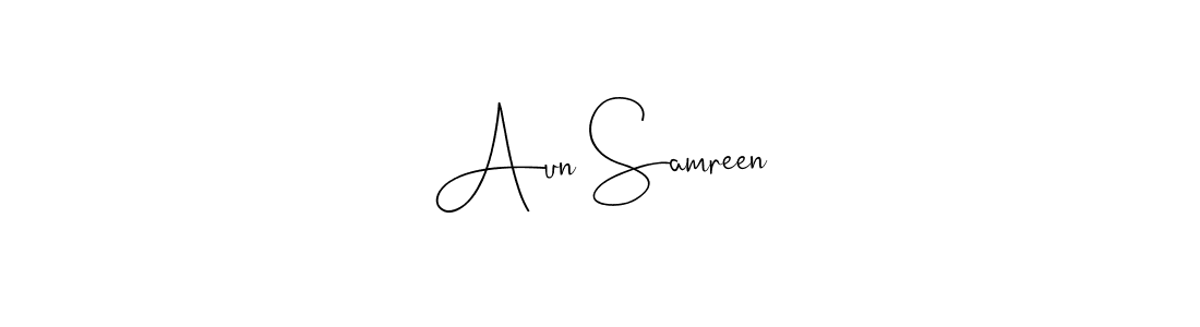 Make a beautiful signature design for name Aun Samreen. Use this online signature maker to create a handwritten signature for free. Aun Samreen signature style 4 images and pictures png