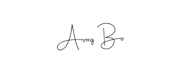 if you are searching for the best signature style for your name Aung Bo. so please give up your signature search. here we have designed multiple signature styles  using Andilay-7BmLP. Aung Bo signature style 4 images and pictures png