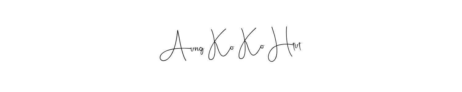 Use a signature maker to create a handwritten signature online. With this signature software, you can design (Andilay-7BmLP) your own signature for name Aung Ko Ko Htut. Aung Ko Ko Htut signature style 4 images and pictures png