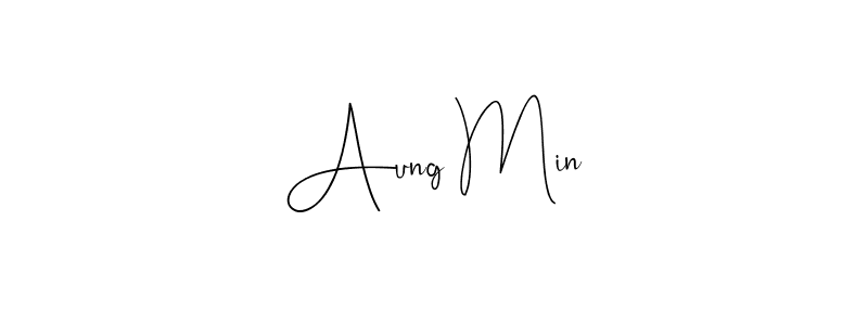 Use a signature maker to create a handwritten signature online. With this signature software, you can design (Andilay-7BmLP) your own signature for name Aung Min. Aung Min signature style 4 images and pictures png