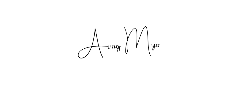 Aung Myo stylish signature style. Best Handwritten Sign (Andilay-7BmLP) for my name. Handwritten Signature Collection Ideas for my name Aung Myo. Aung Myo signature style 4 images and pictures png