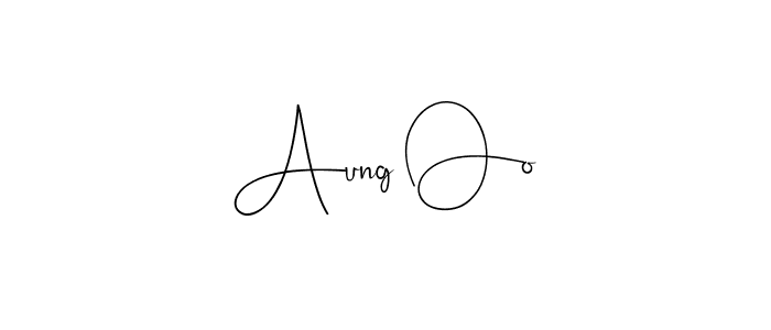 How to make Aung Oo name signature. Use Andilay-7BmLP style for creating short signs online. This is the latest handwritten sign. Aung Oo signature style 4 images and pictures png