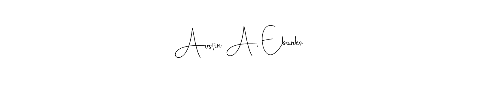 The best way (Andilay-7BmLP) to make a short signature is to pick only two or three words in your name. The name Austin A. Ebanks include a total of six letters. For converting this name. Austin A. Ebanks signature style 4 images and pictures png