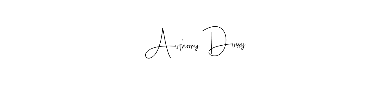 Also we have Authory Duffy name is the best signature style. Create professional handwritten signature collection using Andilay-7BmLP autograph style. Authory Duffy signature style 4 images and pictures png