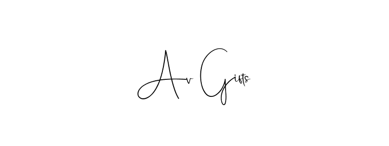 Make a beautiful signature design for name Av Gifts. With this signature (Andilay-7BmLP) style, you can create a handwritten signature for free. Av Gifts signature style 4 images and pictures png