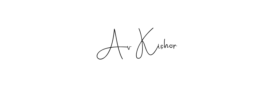 The best way (Andilay-7BmLP) to make a short signature is to pick only two or three words in your name. The name Av Kishor include a total of six letters. For converting this name. Av Kishor signature style 4 images and pictures png