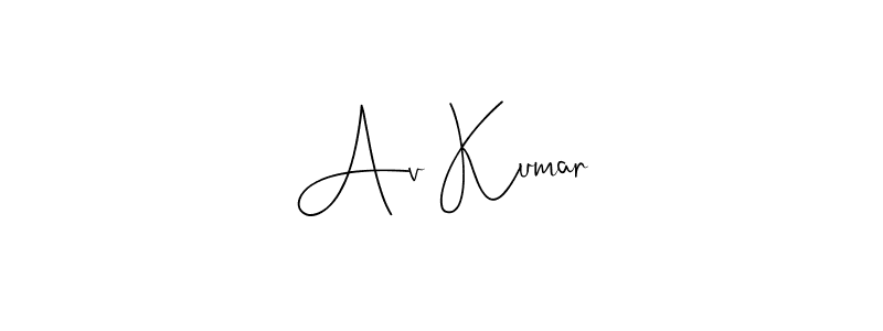 You should practise on your own different ways (Andilay-7BmLP) to write your name (Av Kumar) in signature. don't let someone else do it for you. Av Kumar signature style 4 images and pictures png