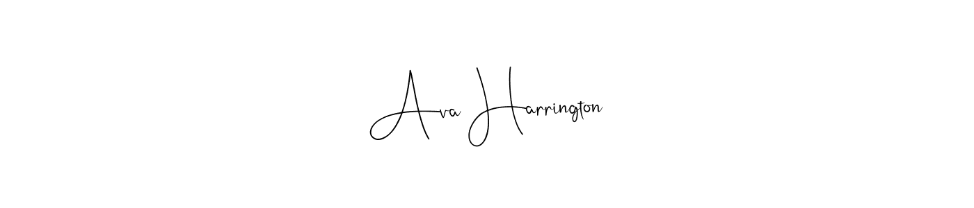 Make a beautiful signature design for name Ava Harrington. With this signature (Andilay-7BmLP) style, you can create a handwritten signature for free. Ava Harrington signature style 4 images and pictures png