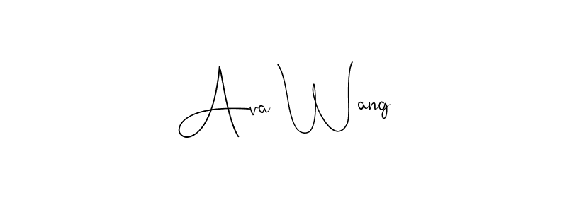 Create a beautiful signature design for name Ava Wang. With this signature (Andilay-7BmLP) fonts, you can make a handwritten signature for free. Ava Wang signature style 4 images and pictures png