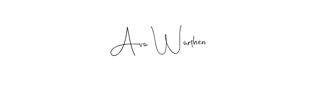 Also You can easily find your signature by using the search form. We will create Ava Warthen name handwritten signature images for you free of cost using Andilay-7BmLP sign style. Ava Warthen signature style 4 images and pictures png