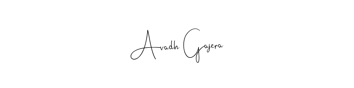 Make a beautiful signature design for name Avadh Gajera. With this signature (Andilay-7BmLP) style, you can create a handwritten signature for free. Avadh Gajera signature style 4 images and pictures png