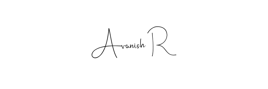 Make a beautiful signature design for name Avanish R. With this signature (Andilay-7BmLP) style, you can create a handwritten signature for free. Avanish R signature style 4 images and pictures png