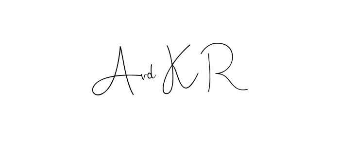 Also we have Avd K R name is the best signature style. Create professional handwritten signature collection using Andilay-7BmLP autograph style. Avd K R signature style 4 images and pictures png