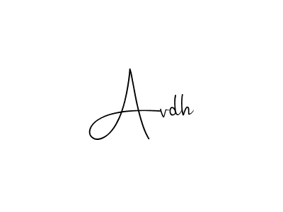 Make a beautiful signature design for name Avdh. With this signature (Andilay-7BmLP) style, you can create a handwritten signature for free. Avdh signature style 4 images and pictures png