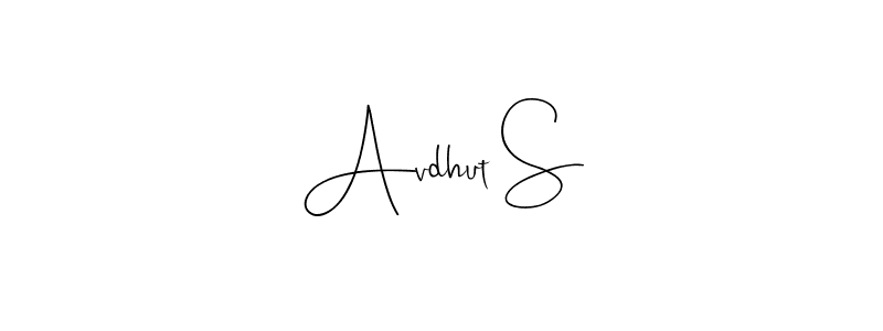 Design your own signature with our free online signature maker. With this signature software, you can create a handwritten (Andilay-7BmLP) signature for name Avdhut S. Avdhut S signature style 4 images and pictures png