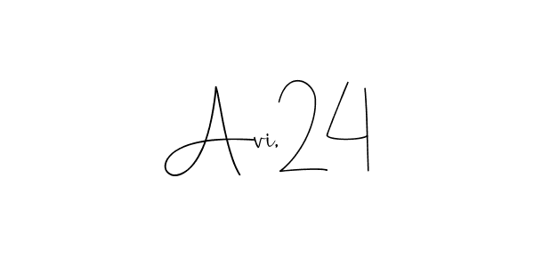 Design your own signature with our free online signature maker. With this signature software, you can create a handwritten (Andilay-7BmLP) signature for name Avi,24. Avi,24 signature style 4 images and pictures png