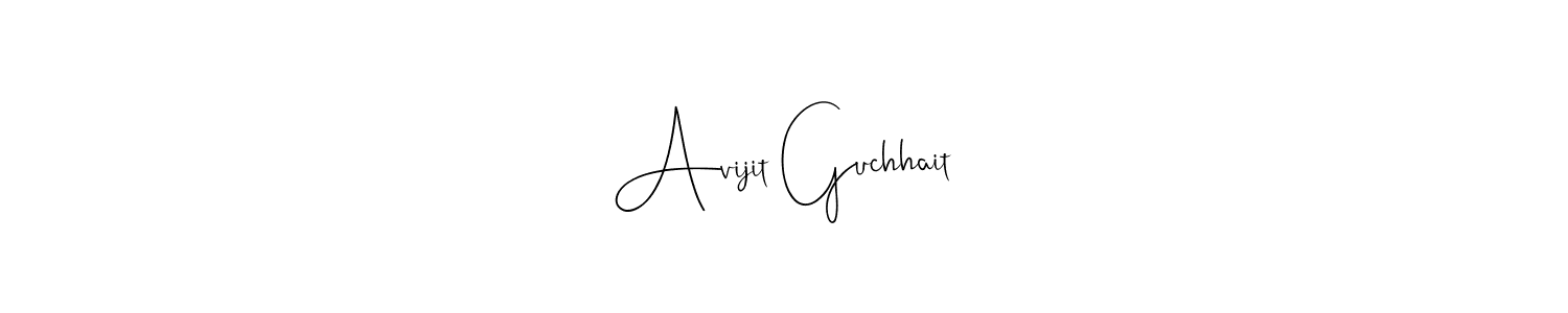 The best way (Andilay-7BmLP) to make a short signature is to pick only two or three words in your name. The name Avijit Guchhait include a total of six letters. For converting this name. Avijit Guchhait signature style 4 images and pictures png