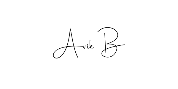 You should practise on your own different ways (Andilay-7BmLP) to write your name (Avik B) in signature. don't let someone else do it for you. Avik B signature style 4 images and pictures png