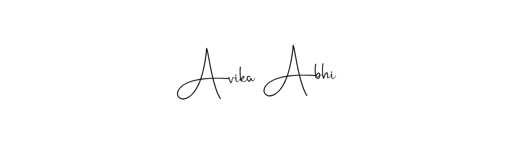 Design your own signature with our free online signature maker. With this signature software, you can create a handwritten (Andilay-7BmLP) signature for name Avika Abhi. Avika Abhi signature style 4 images and pictures png