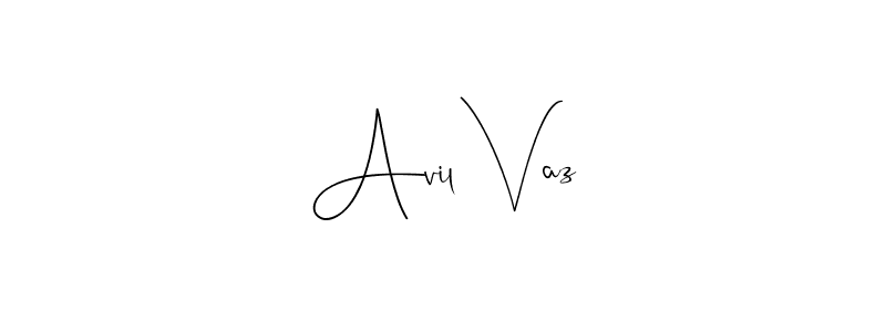 Create a beautiful signature design for name Avil Vaz. With this signature (Andilay-7BmLP) fonts, you can make a handwritten signature for free. Avil Vaz signature style 4 images and pictures png