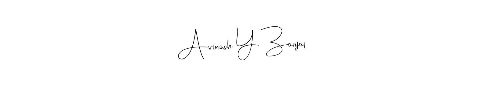 Avinash Y Zanjal stylish signature style. Best Handwritten Sign (Andilay-7BmLP) for my name. Handwritten Signature Collection Ideas for my name Avinash Y Zanjal. Avinash Y Zanjal signature style 4 images and pictures png