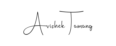 A stylish, flowing autograph style designed for name Avishek Tamang using Andilay-7BmLP typography. Perfect for digital creative projects. Avishek Tamang signature style 4 images and pictures png