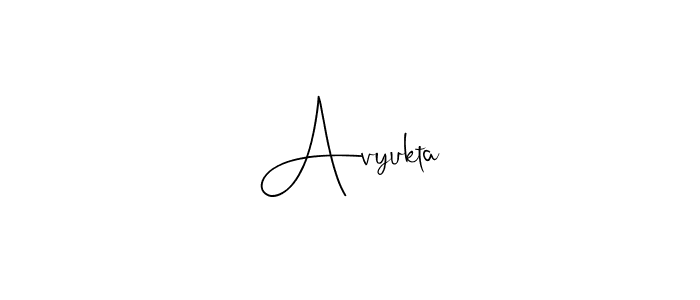 The best way (Andilay-7BmLP) to make a short signature is to pick only two or three words in your name. The name Avyukta include a total of six letters. For converting this name. Avyukta signature style 4 images and pictures png