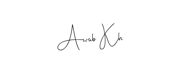 You can use this online signature creator to create a handwritten signature for the name Awab Kh. This is the best online autograph maker. Awab Kh signature style 4 images and pictures png
