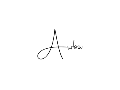 The best way (Andilay-7BmLP) to make a short signature is to pick only two or three words in your name. The name Awba include a total of six letters. For converting this name. Awba signature style 4 images and pictures png