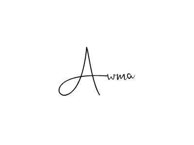 You should practise on your own different ways (Andilay-7BmLP) to write your name (Awma) in signature. don't let someone else do it for you. Awma signature style 4 images and pictures png