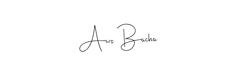 Use a signature maker to create a handwritten signature online. With this signature software, you can design (Andilay-7BmLP) your own signature for name Aws Bacha. Aws Bacha signature style 4 images and pictures png