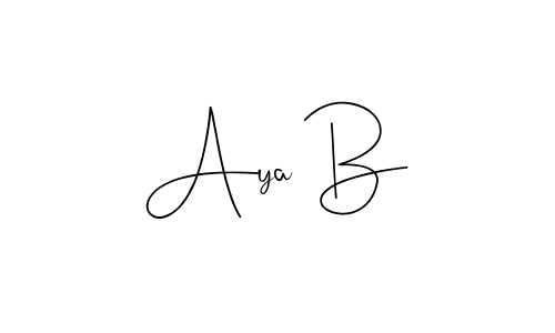 Aya B stylish signature style. Best Handwritten Sign (Andilay-7BmLP) for my name. Handwritten Signature Collection Ideas for my name Aya B. Aya B signature style 4 images and pictures png