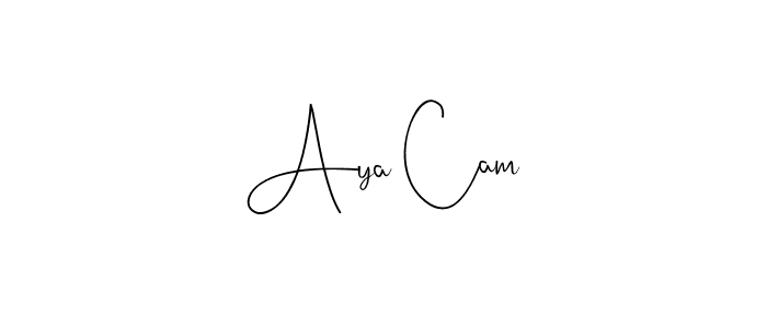 You should practise on your own different ways (Andilay-7BmLP) to write your name (Aya Cam) in signature. don't let someone else do it for you. Aya Cam signature style 4 images and pictures png