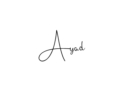 Design your own signature with our free online signature maker. With this signature software, you can create a handwritten (Andilay-7BmLP) signature for name Ayad. Ayad signature style 4 images and pictures png