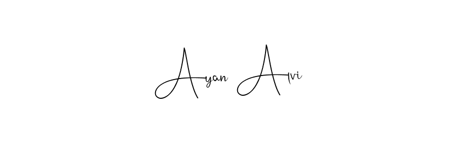 Also You can easily find your signature by using the search form. We will create Ayan Alvi name handwritten signature images for you free of cost using Andilay-7BmLP sign style. Ayan Alvi signature style 4 images and pictures png