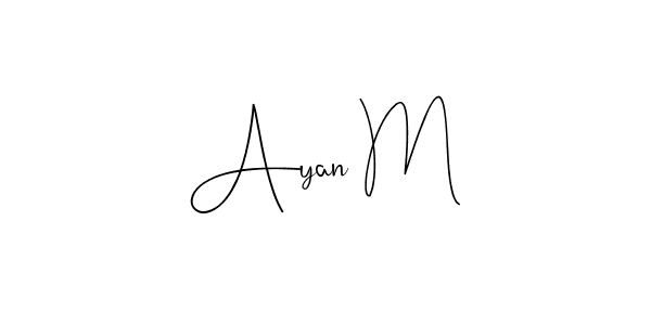 Similarly Andilay-7BmLP is the best handwritten signature design. Signature creator online .You can use it as an online autograph creator for name Ayan M. Ayan M signature style 4 images and pictures png