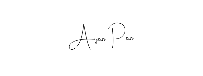 The best way (Andilay-7BmLP) to make a short signature is to pick only two or three words in your name. The name Ayan Pan include a total of six letters. For converting this name. Ayan Pan signature style 4 images and pictures png