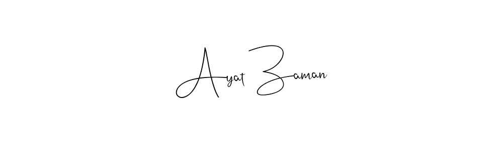 Also we have Ayat Zaman name is the best signature style. Create professional handwritten signature collection using Andilay-7BmLP autograph style. Ayat Zaman signature style 4 images and pictures png