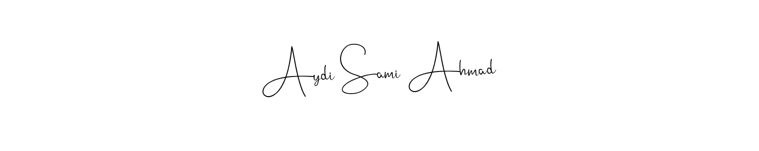 Andilay-7BmLP is a professional signature style that is perfect for those who want to add a touch of class to their signature. It is also a great choice for those who want to make their signature more unique. Get Aydi Sami Ahmad name to fancy signature for free. Aydi Sami Ahmad signature style 4 images and pictures png